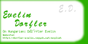 evelin dorfler business card